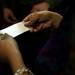 An usher tears up an admission ticket for The Avett Brothers on Tuesday, Feb. 12. Daniel Brenner I AnnArbor.com